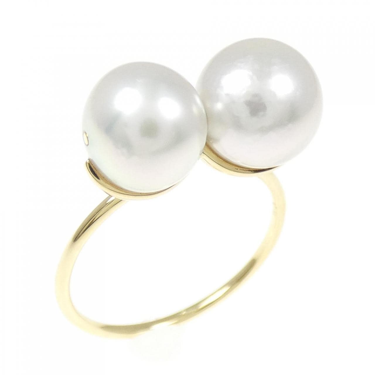 K18YG Akoya pearl ring