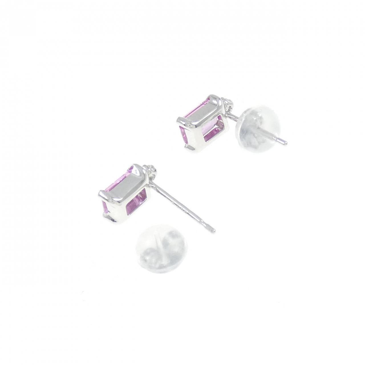 PT蓝宝石耳钉0.90CT