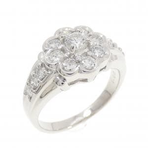 PT900 フラワー ダイヤモンド リング 1.00CT