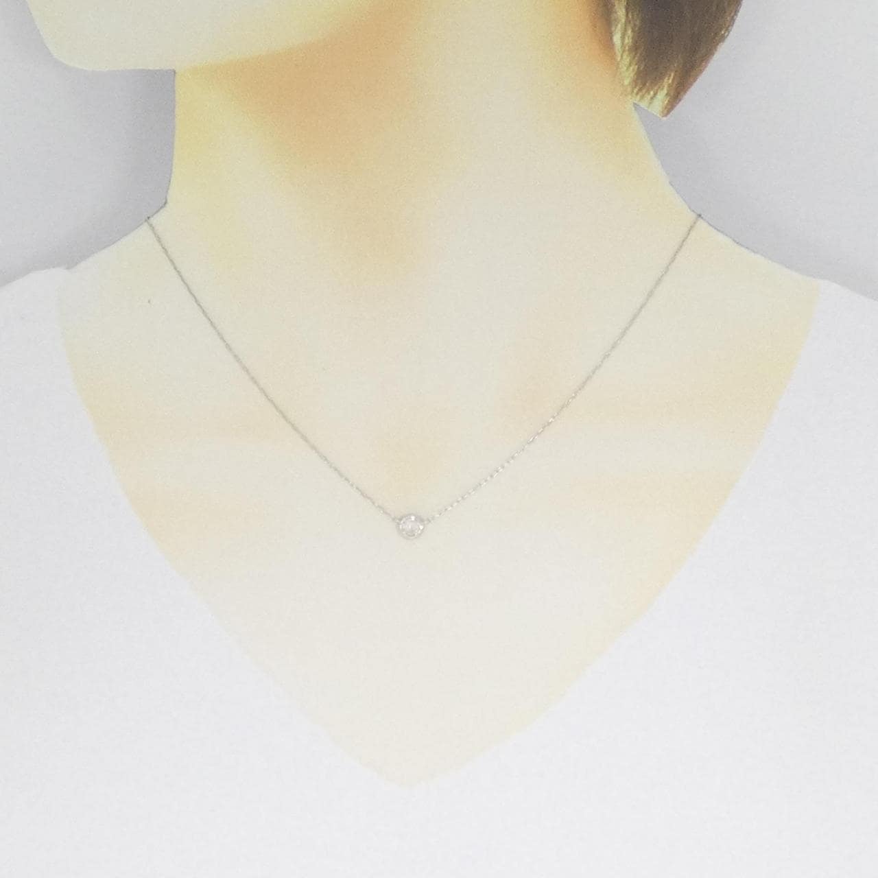 K18WG Diamond necklace