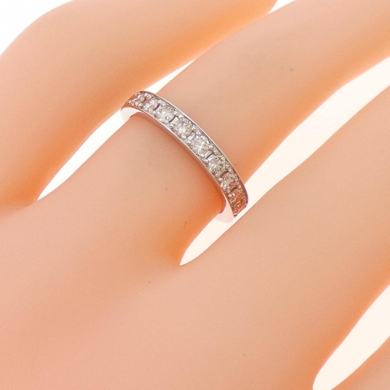 PT950 ハーフエタニティ ダイヤモンド リング 0.50CT