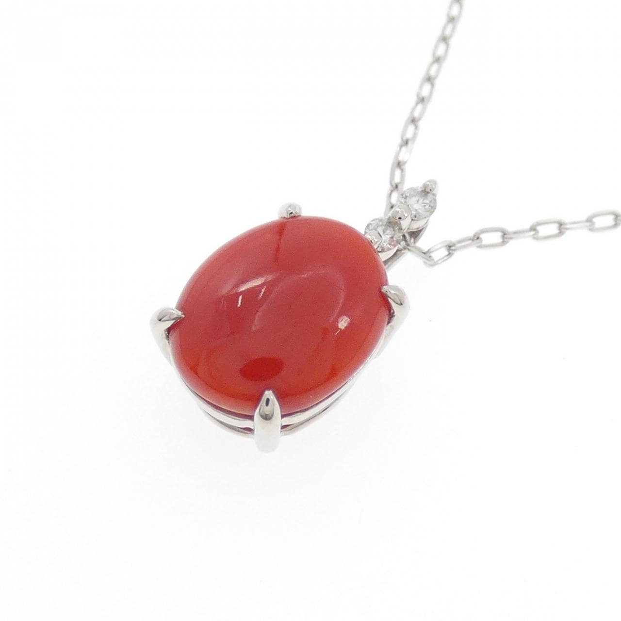 PT950/PT850 サンゴ ネックレス 1.50CT