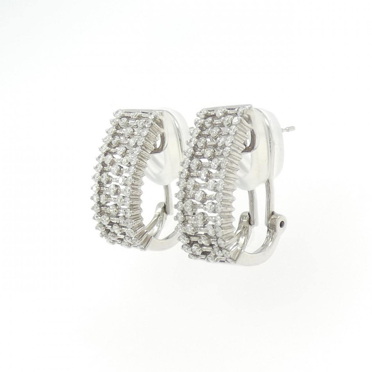 K18WG ダイヤモンド ピアス 1.28CT
