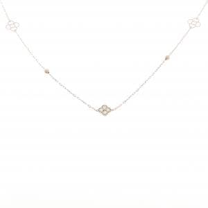 K18PG フラワー ダイヤモンド ネックレス 1.00CT