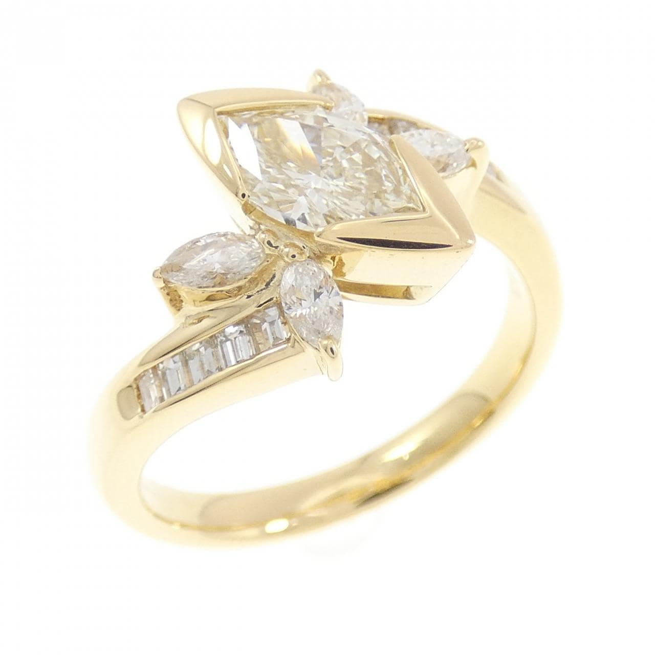 K18YG ダイヤモンド リング 0.584CT