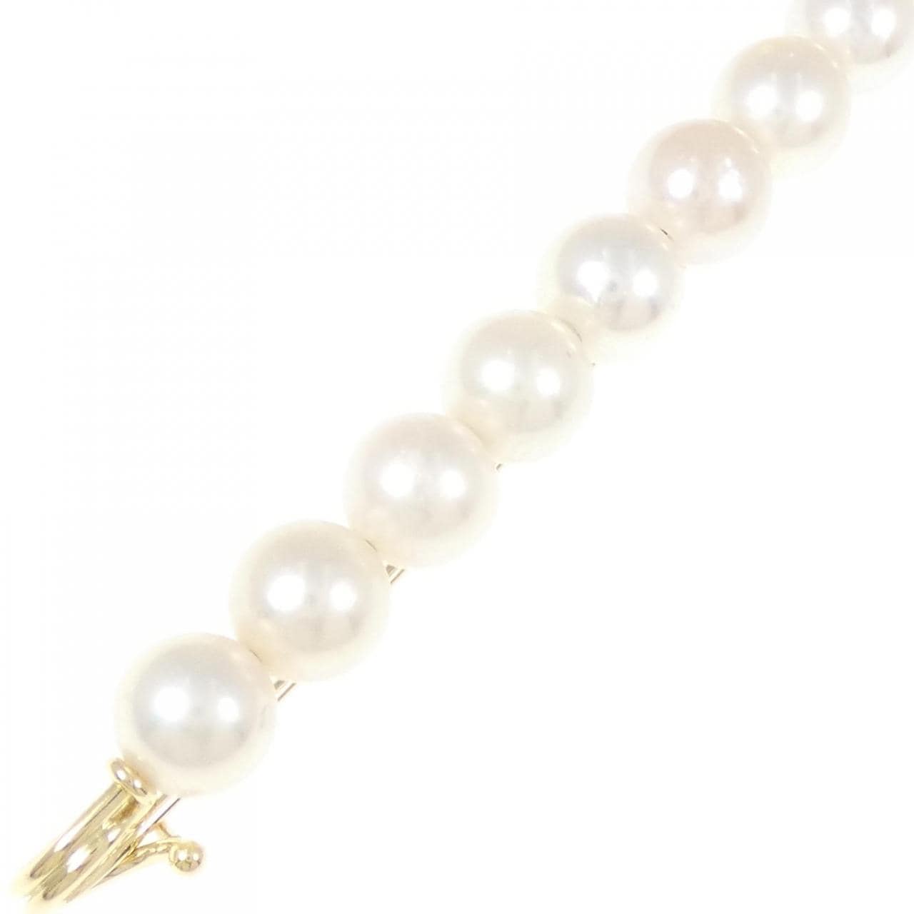 K18YG Akoya pearl brooch 6.9mm