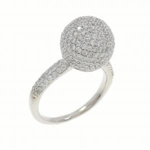 750WG パヴェ ダイヤモンド リング 1.18CT