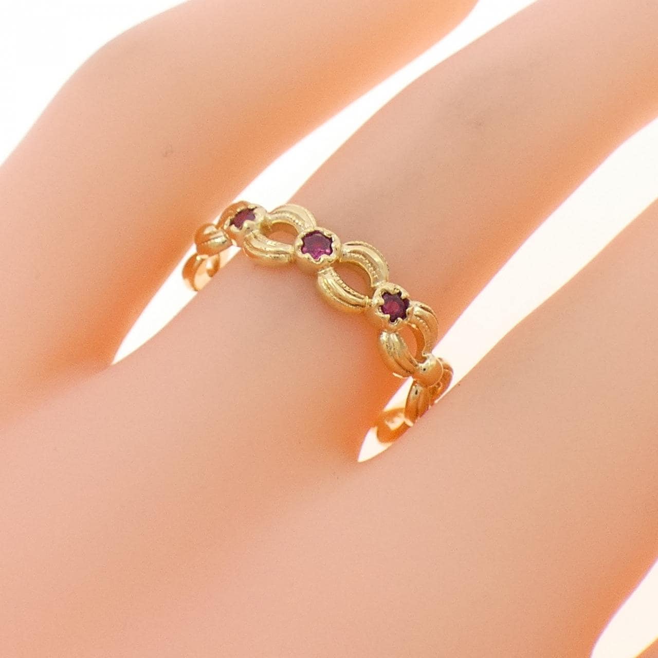 K18YG ルビー リング