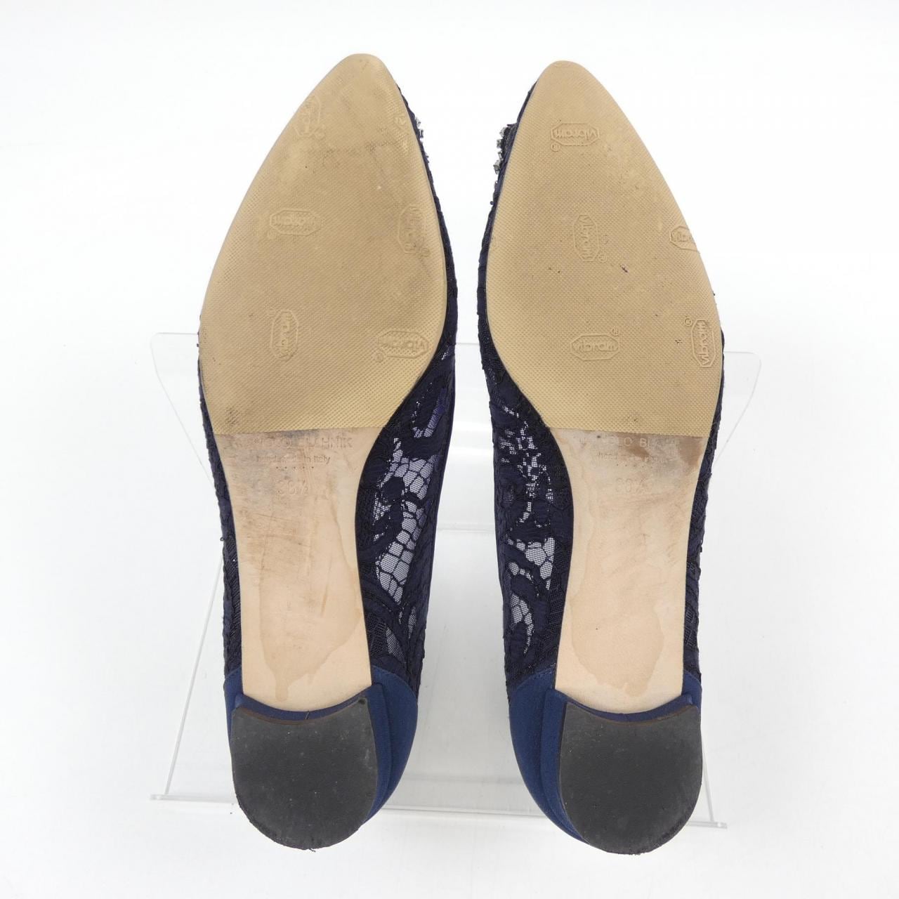 マノロブラニク MANOLO BLAHNIK HANGISIFLAT LACE ハンギシフラット レース フラットシューズ