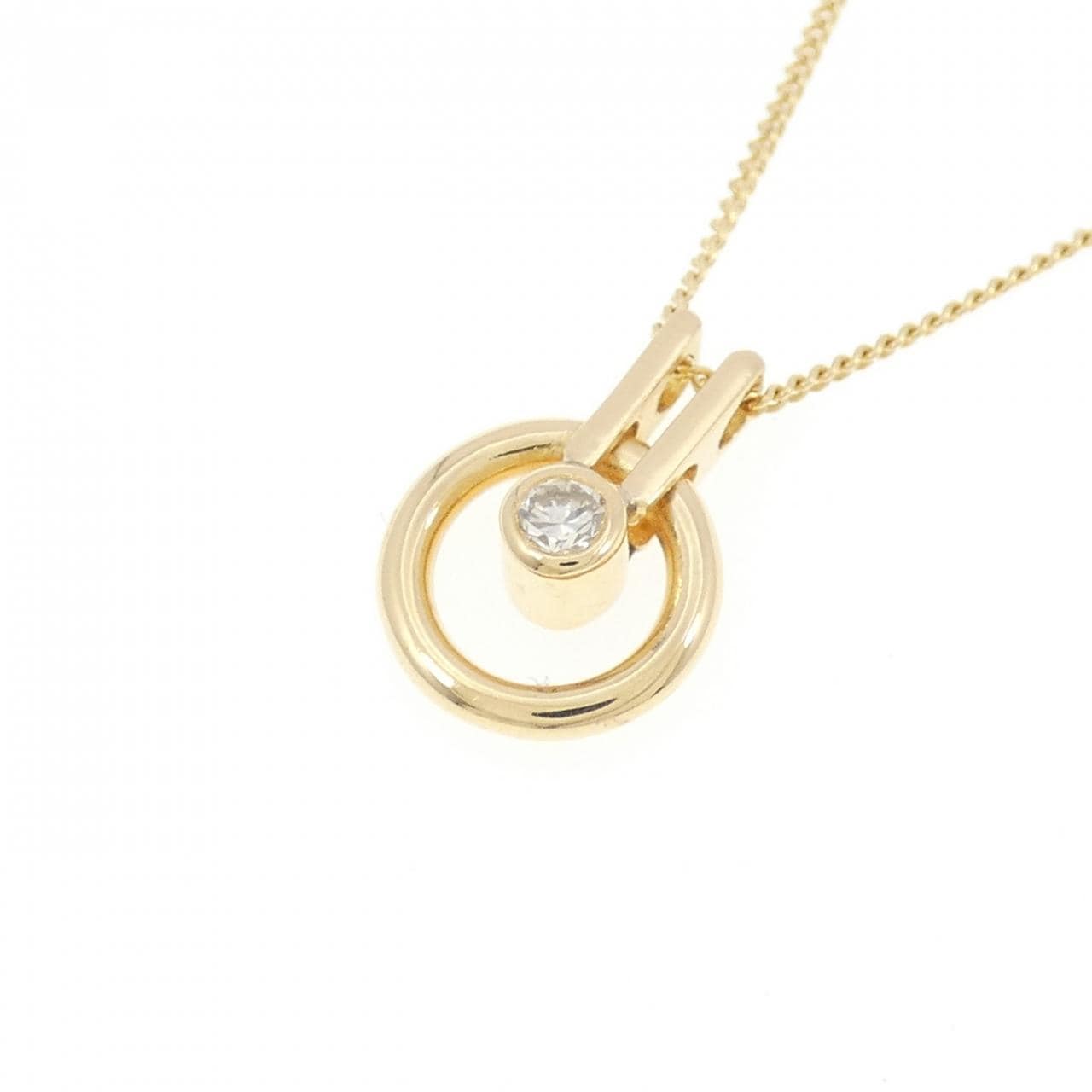 K18YG ダイヤモンド ネックレス 0.10CT