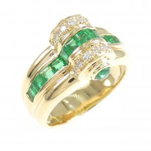 18KYG エメラルド リング 1.04CT