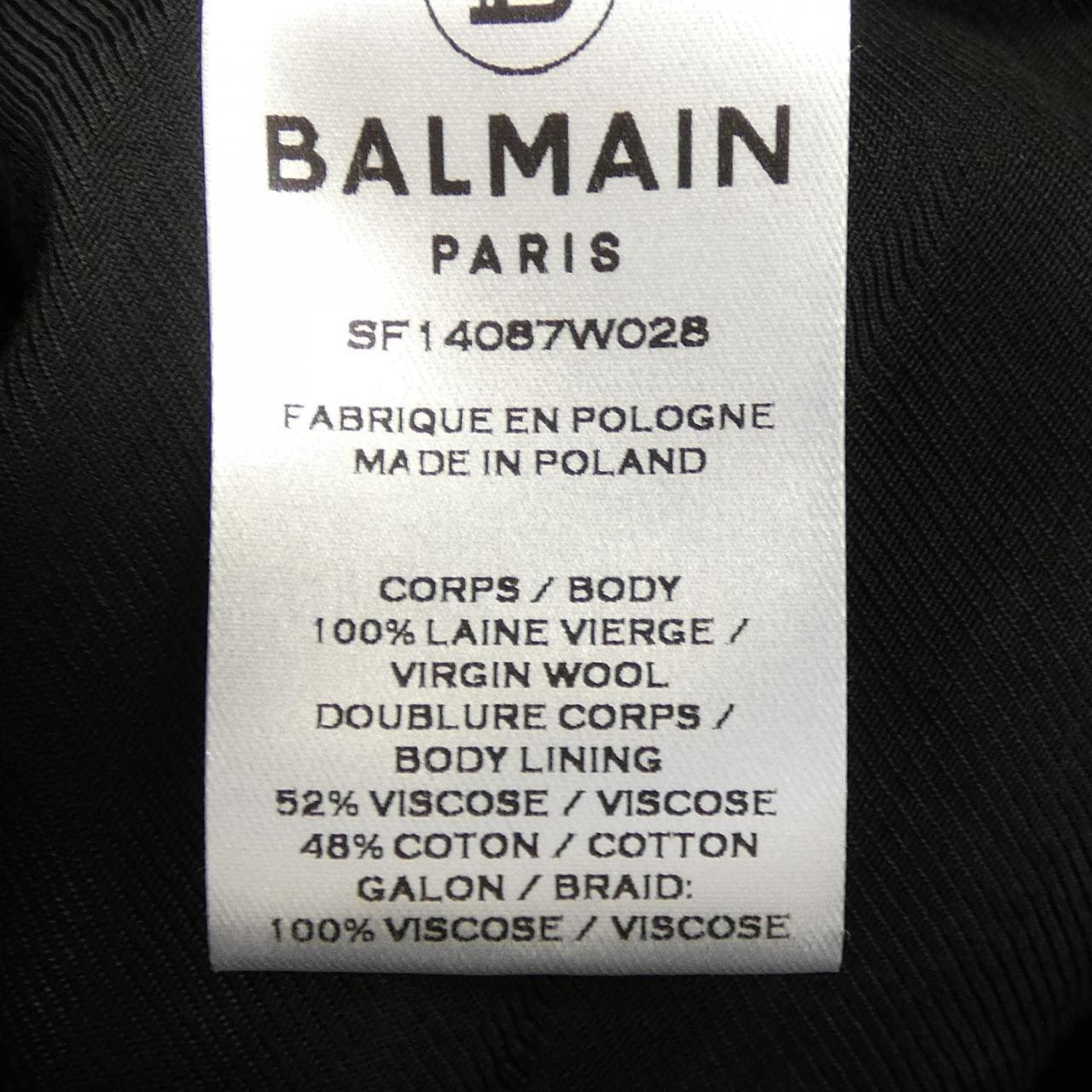 バルマン BALMAIN SF14087W028 スカート