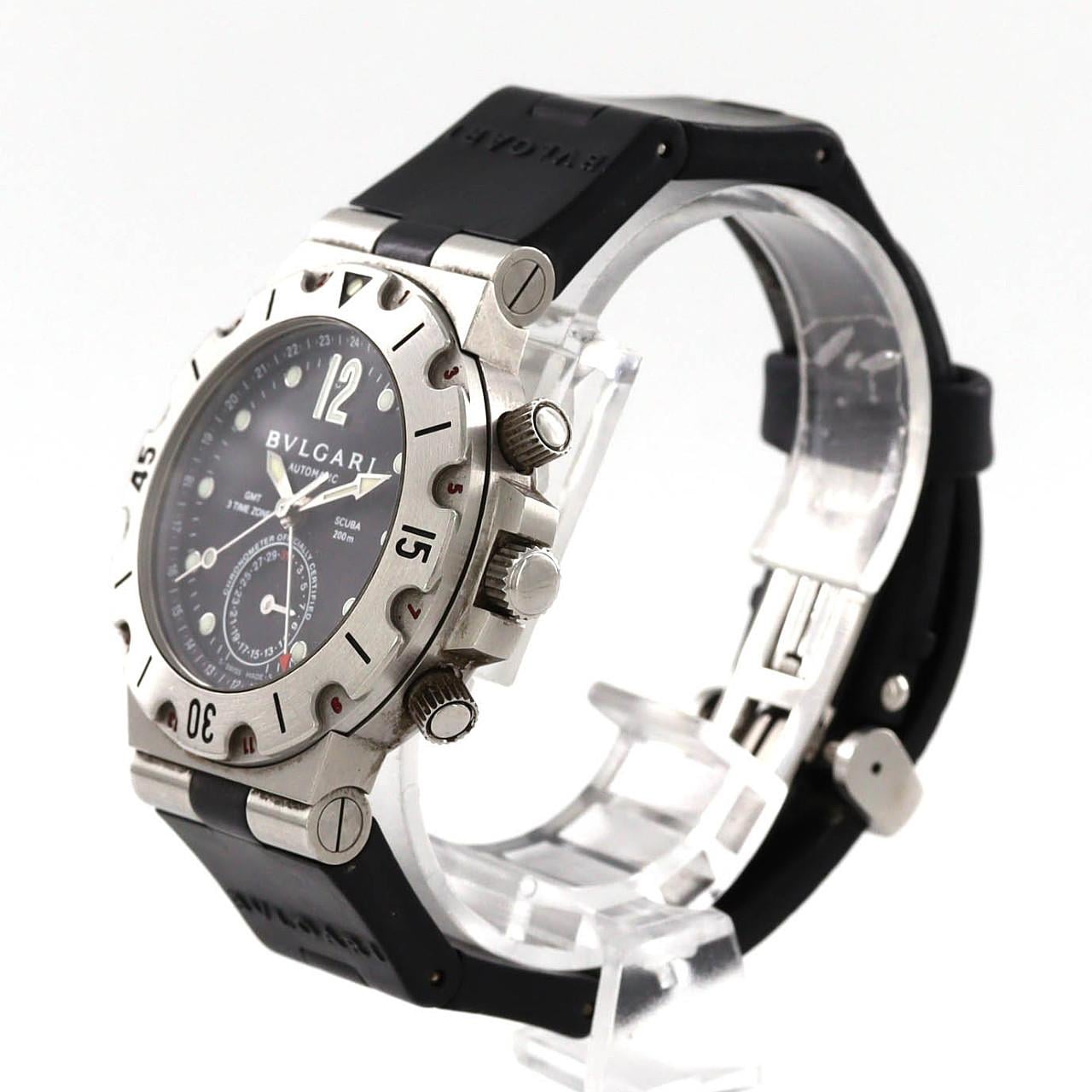 【ノーメンテナンス還元価格】ブルガリ スクーバGMT SD38SGMT SS 自動巻