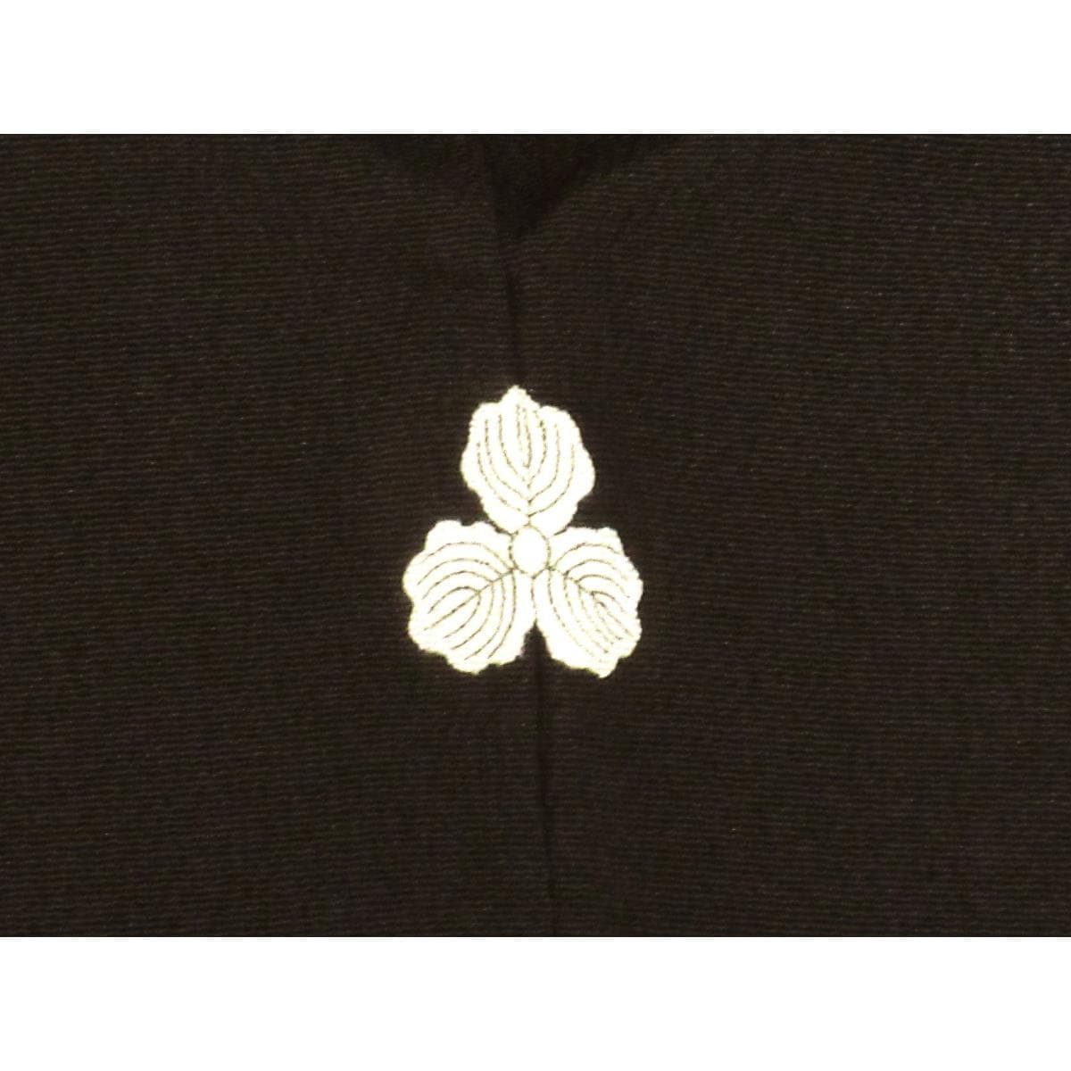 留袖 友禅金彩加工 刺繍入り 三ツ柏 裄丈S寸