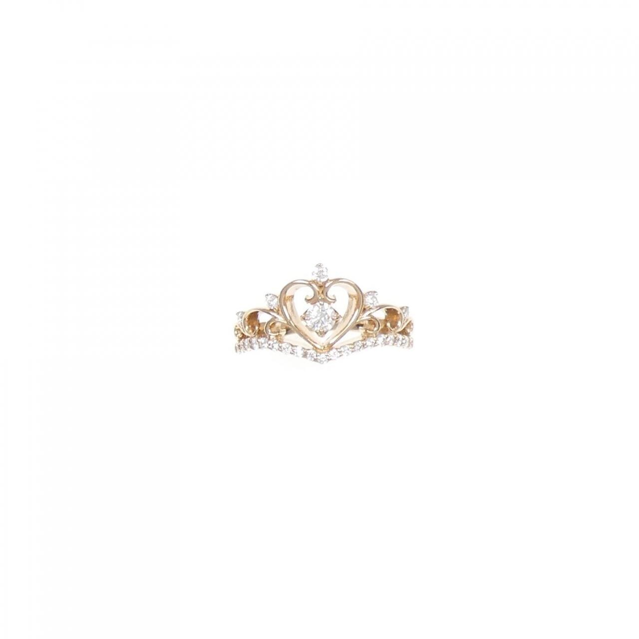 K18PG ハート ダイヤモンド リング 0.30CT