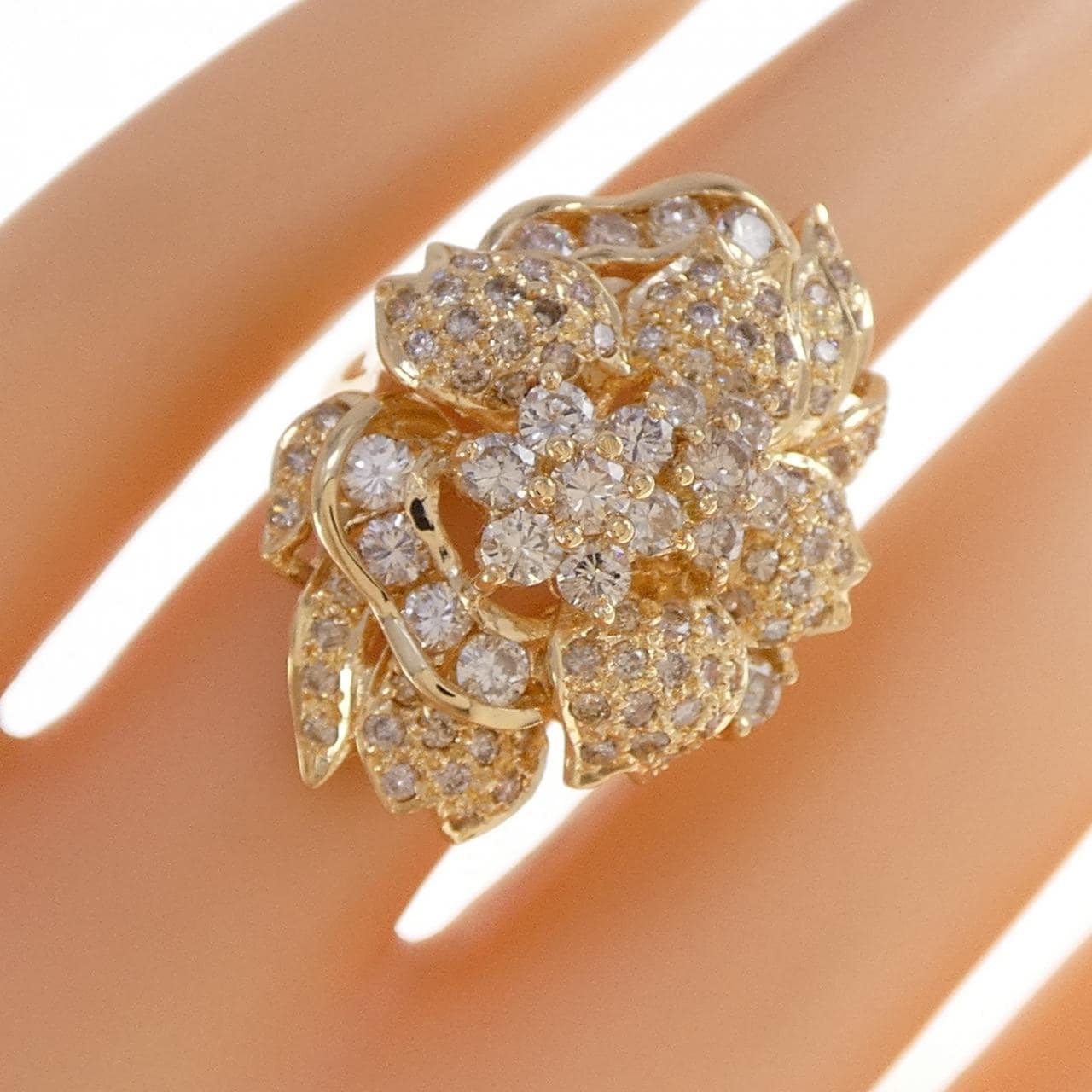 K18YG ダイヤモンド リング 2.50CT