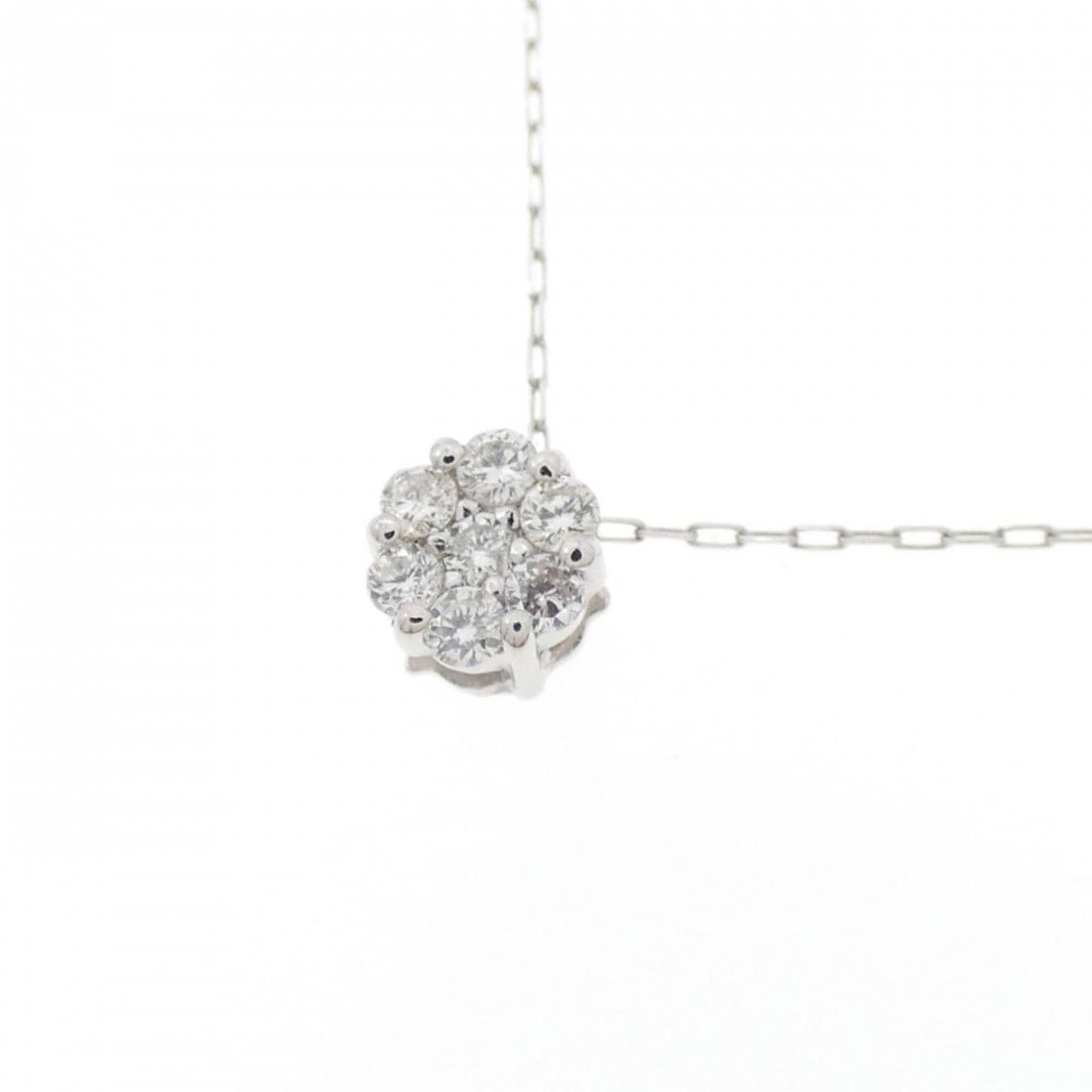 [BRAND NEW] PT950/PT900 Flower Diamond Necklace 0.10