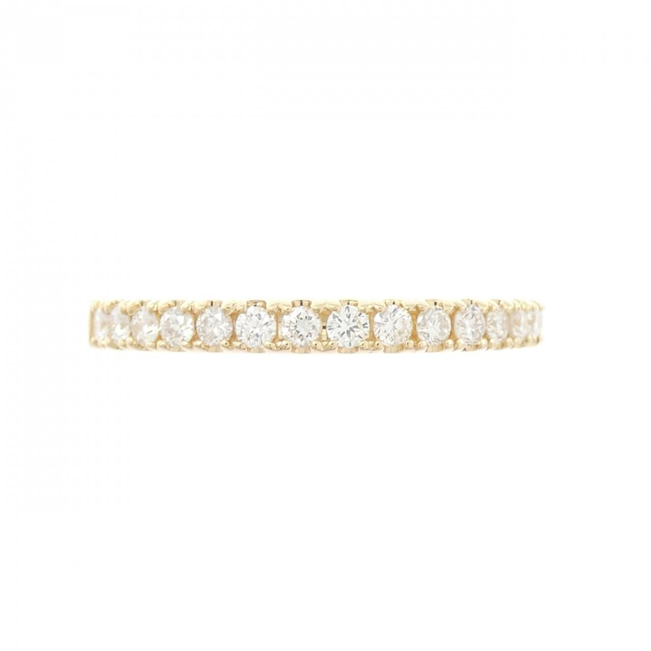 【リメイク】K18YG ハーフエタニティ ダイヤモンド リング 0.32CT