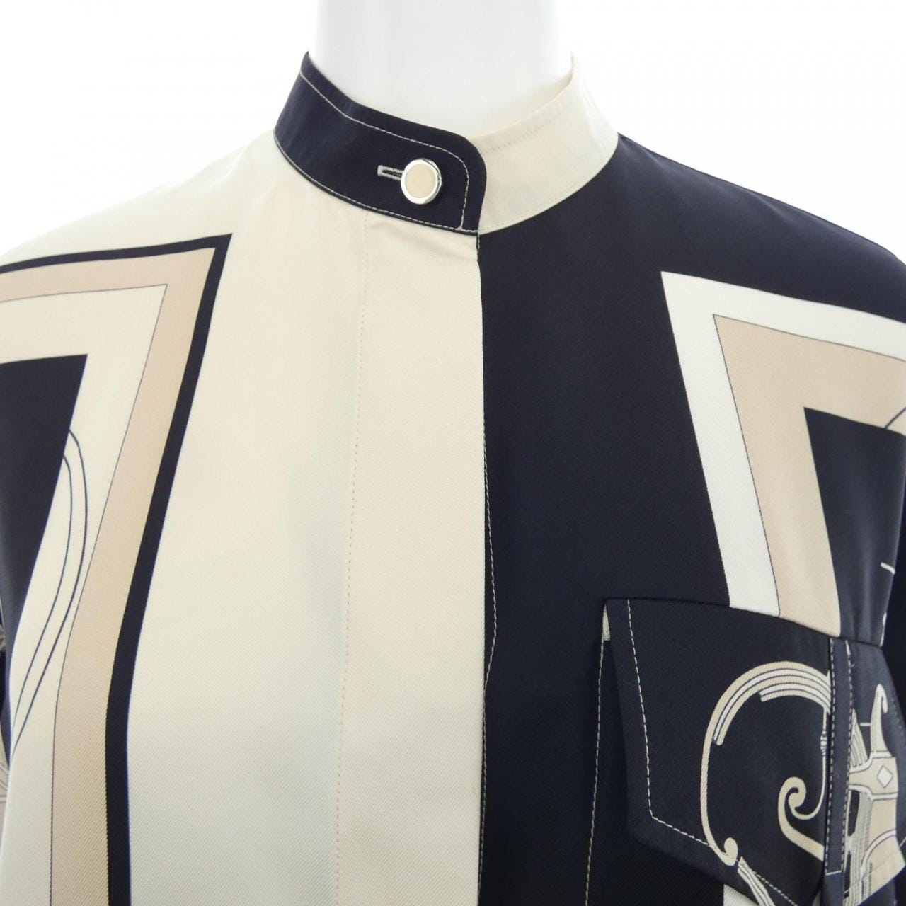 エルメス HERMES EX-LIBRIS 3E0607D7 ツイルレーヌ シャツ