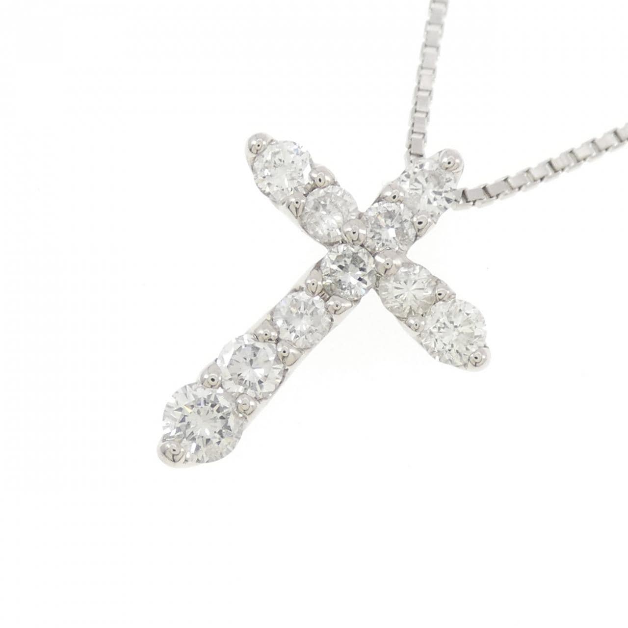 PT900/PT850 クロス ダイヤモンド ネックレス 1.00CT