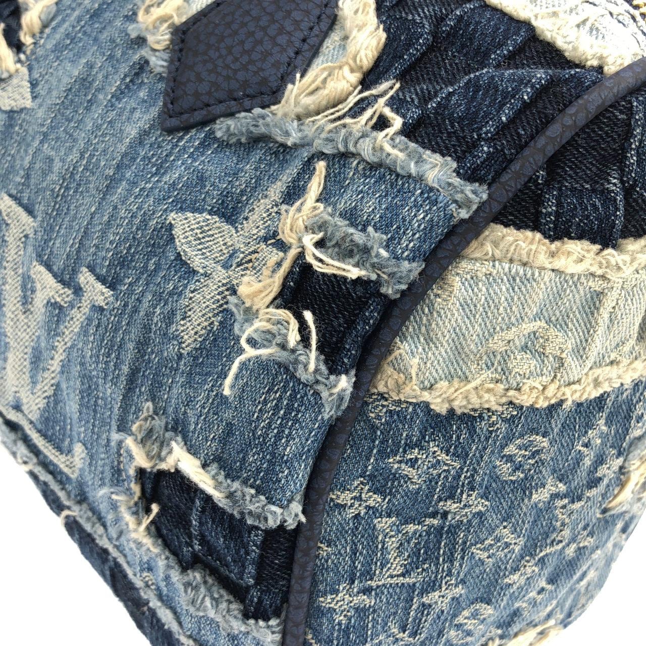 ルイヴィトン デニム ボロ ランドスケープ スピーディ バンドリエール 25cm M15276 ボストンバッグ