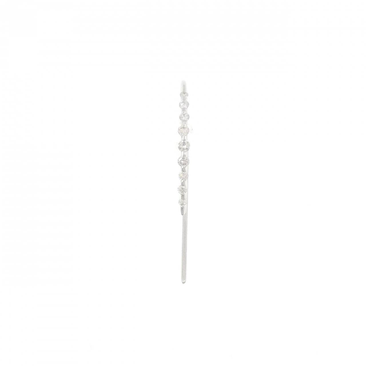 PT950 ダイヤモンド ピアス 0.10CT 片耳