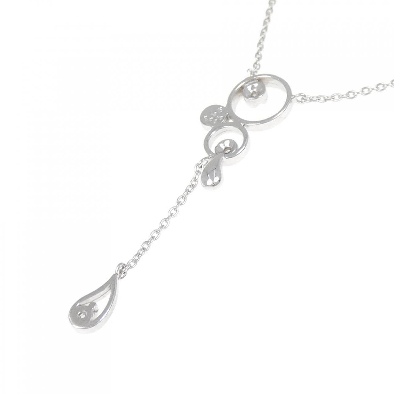 K18WG ダイヤモンド ネックレス 0.06CT