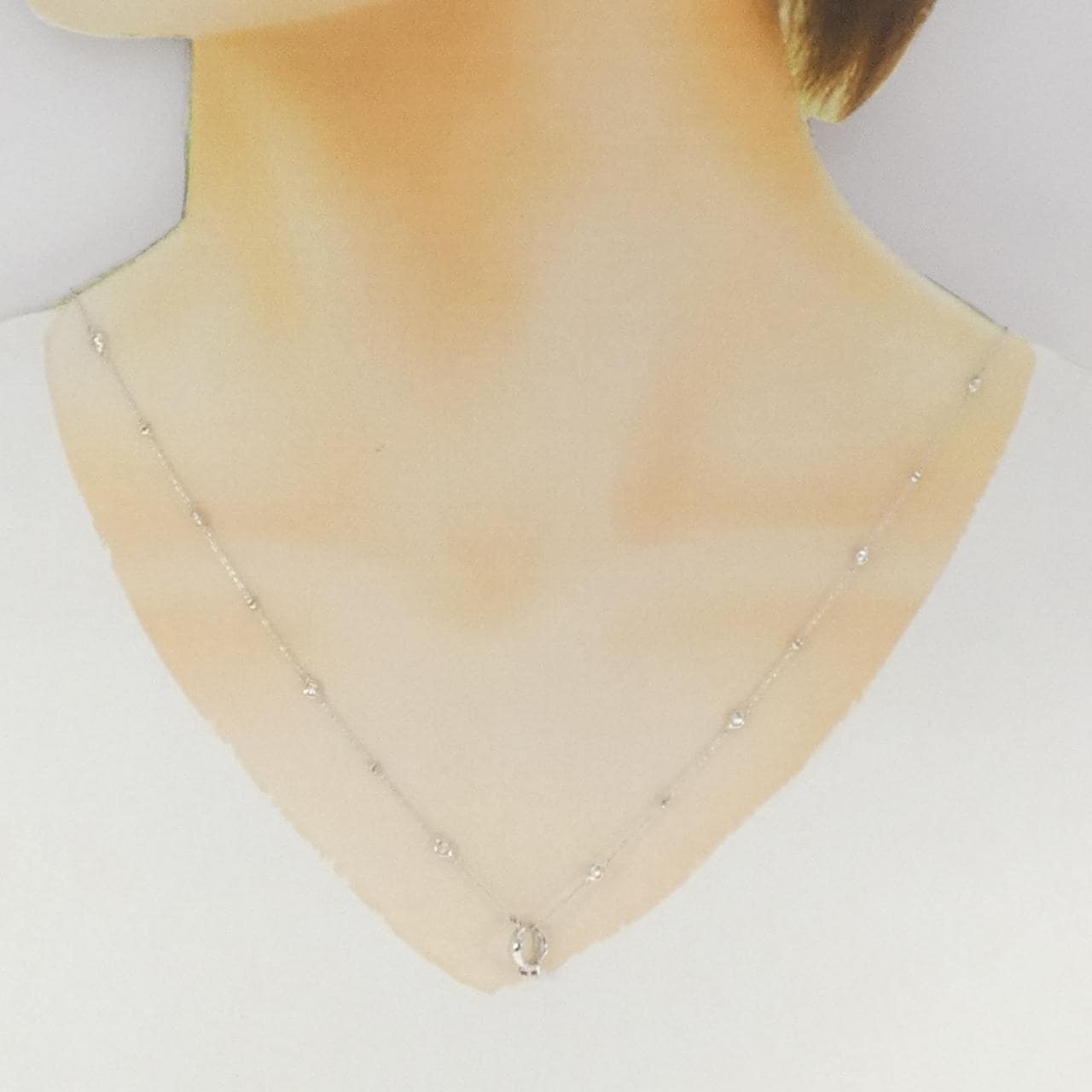 PT900/K18WG トルマリン ネックレス