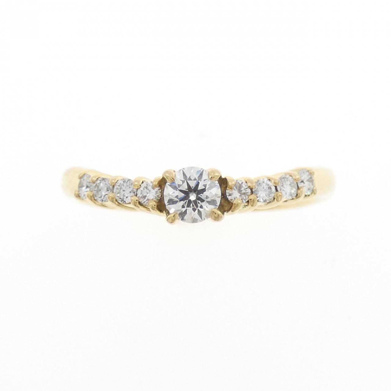 K18YG ダイヤモンド リング 0.176CT