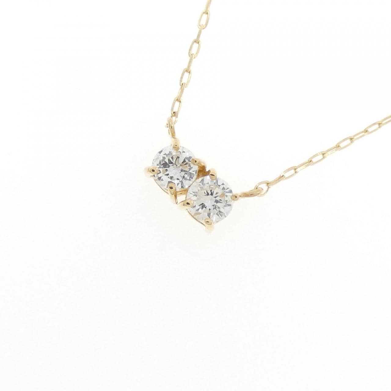 【リメイク】K18YG ダイヤモンド ネックレス 0.16CT