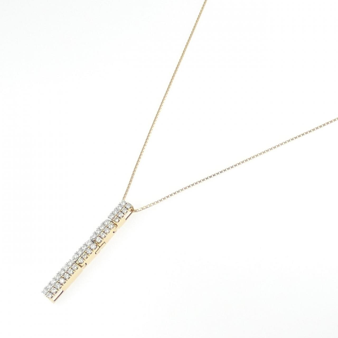 K18YG/K18WG ダイヤモンド ネックレス 0.32CT