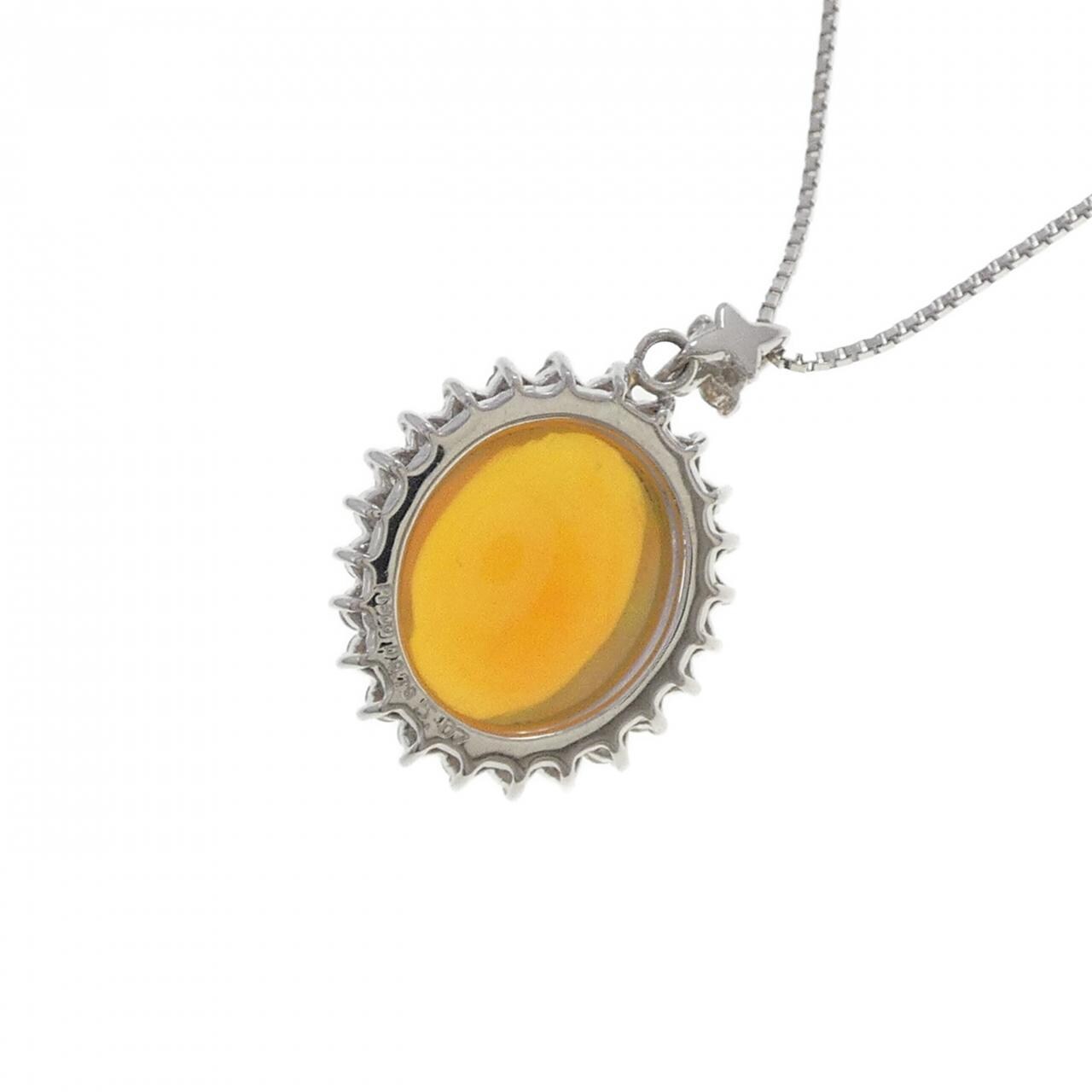 PT900/PT850 オパール ネックレス 5.07CT