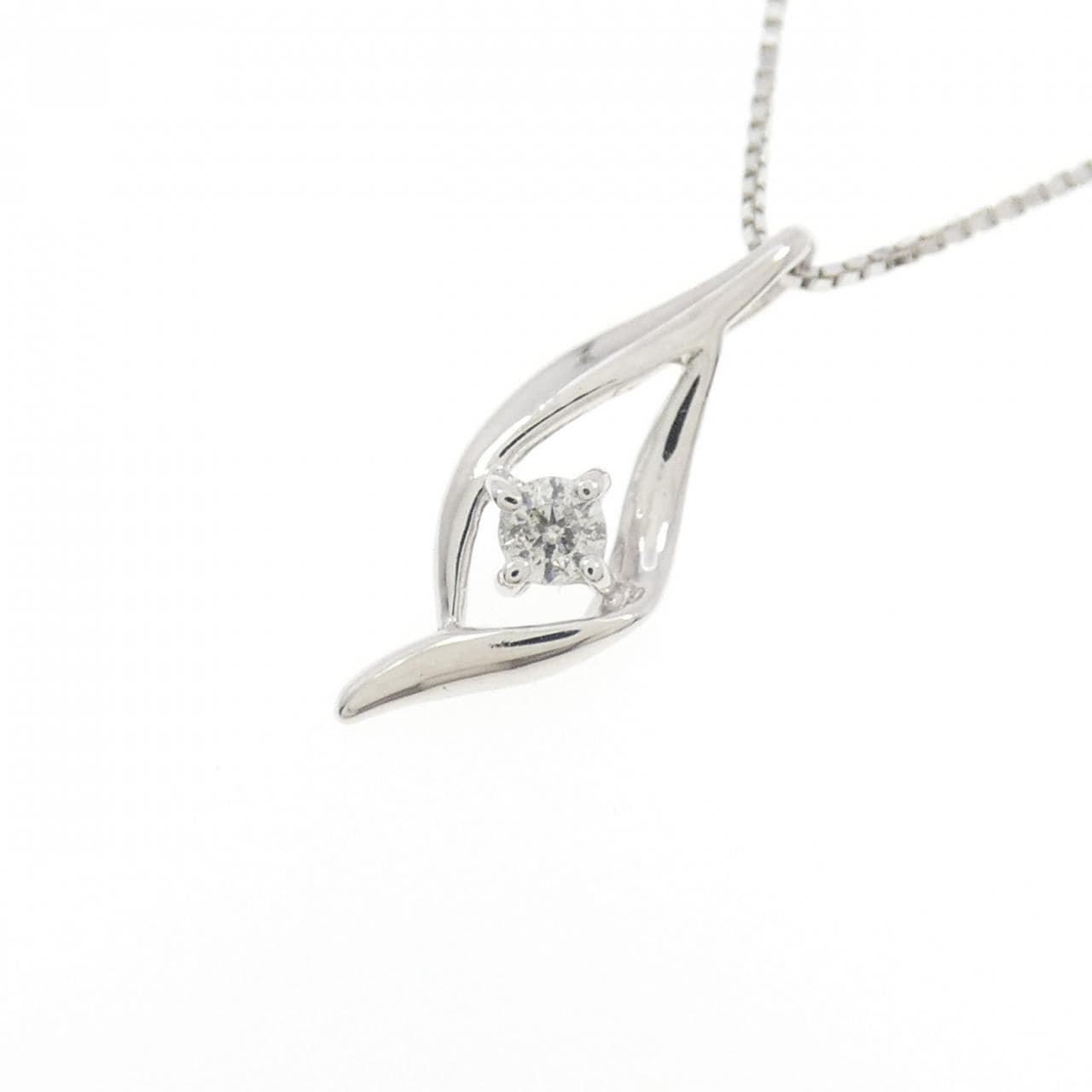 K10WG ダイヤモンド ネックレス 0.06CT