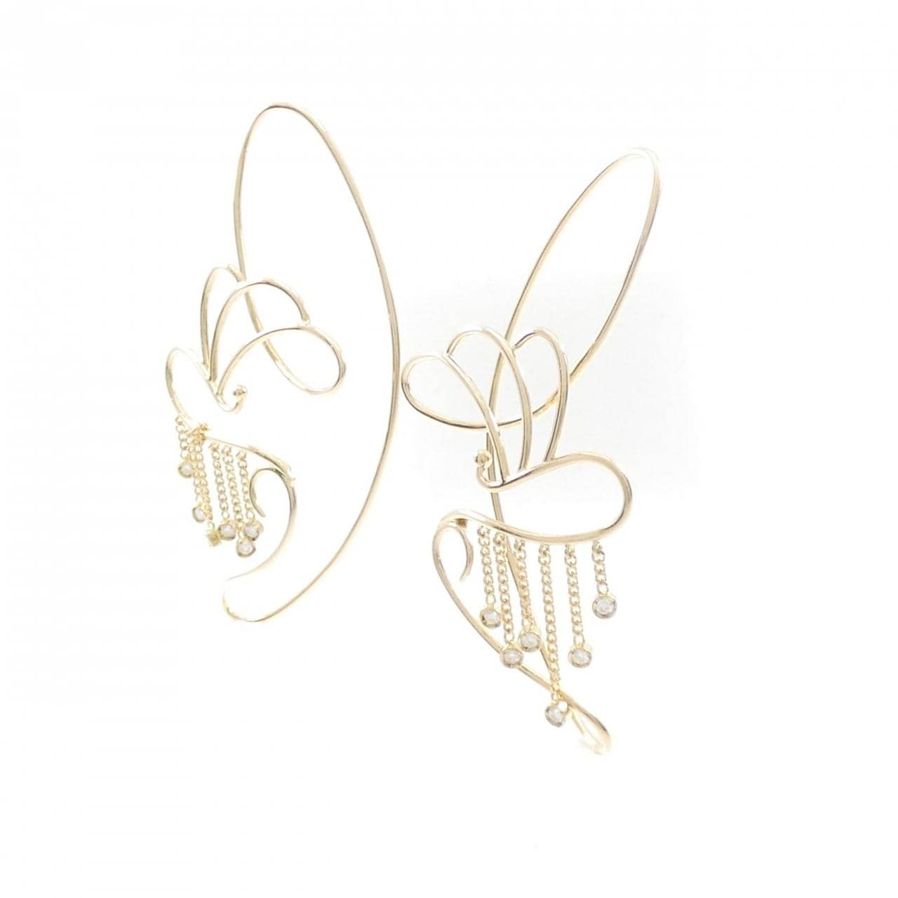 K18YG Diamond Ear Cuff 0.18CT
