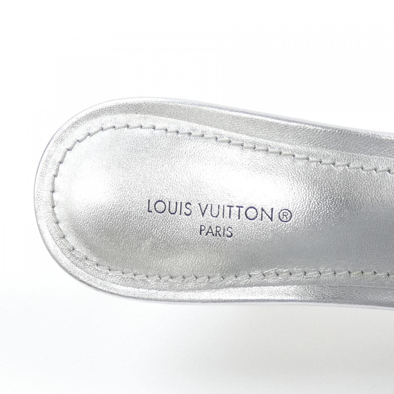 ルイヴィトン LOUIS VUITTON メタリックラムレザー リバイバルライン サンダル