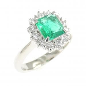 PT900 エメラルド リング 0.58CT