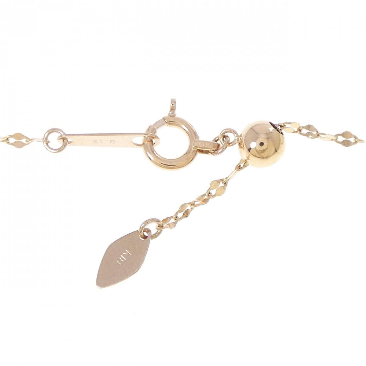 K18PG ダイヤモンド ネックレス 0.12CT