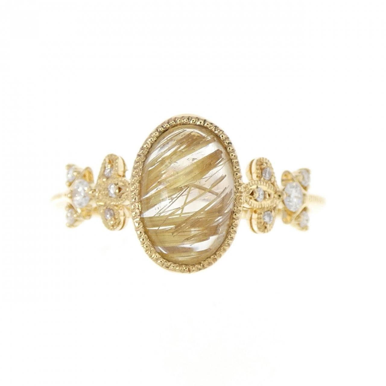 K18YG Quartz Ring