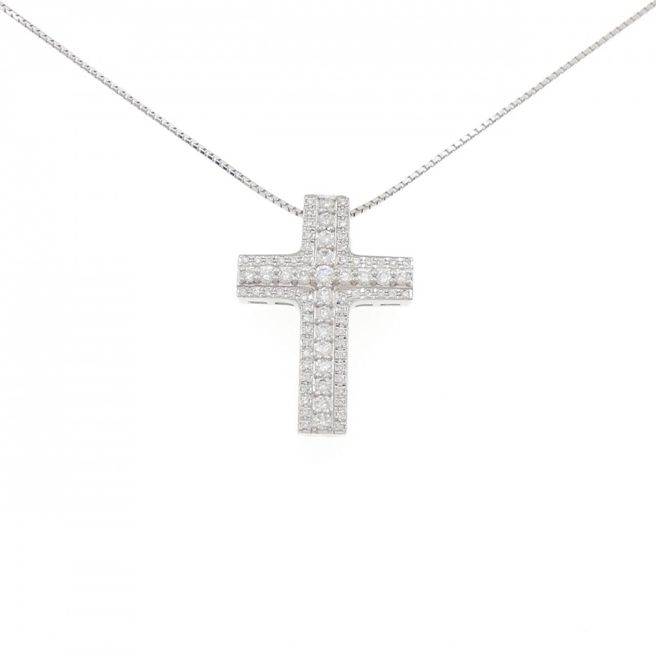 PT900/PT850 クロス ダイヤモンド ネックレス 1.00CT