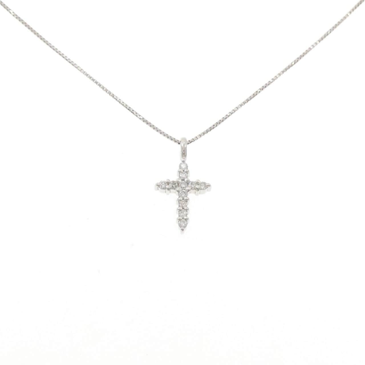 PT900/PT850 クロス ダイヤモンド ネックレス 0.10CT