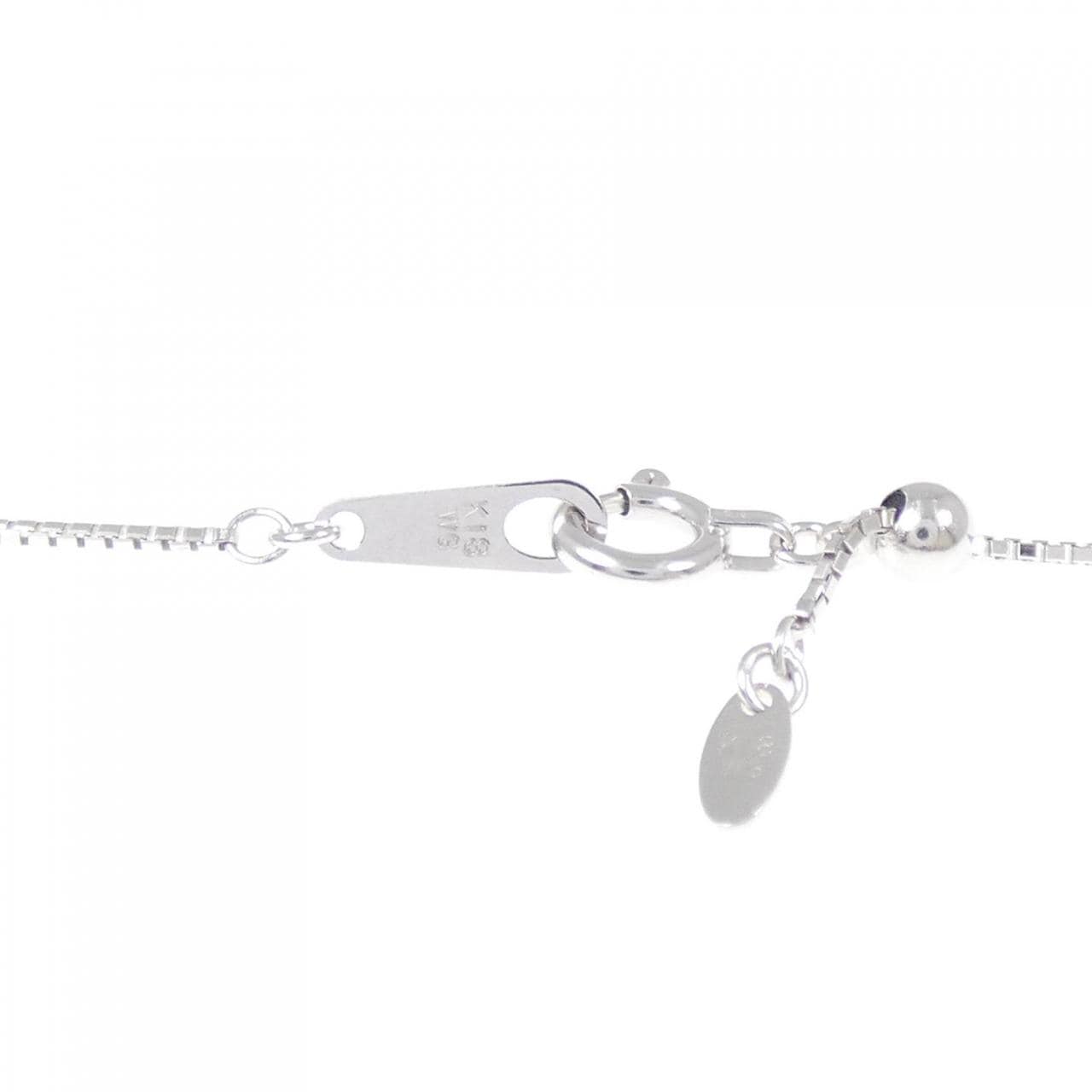 K18WG フクロウ ダイヤモンド ネックレス 0.10CT