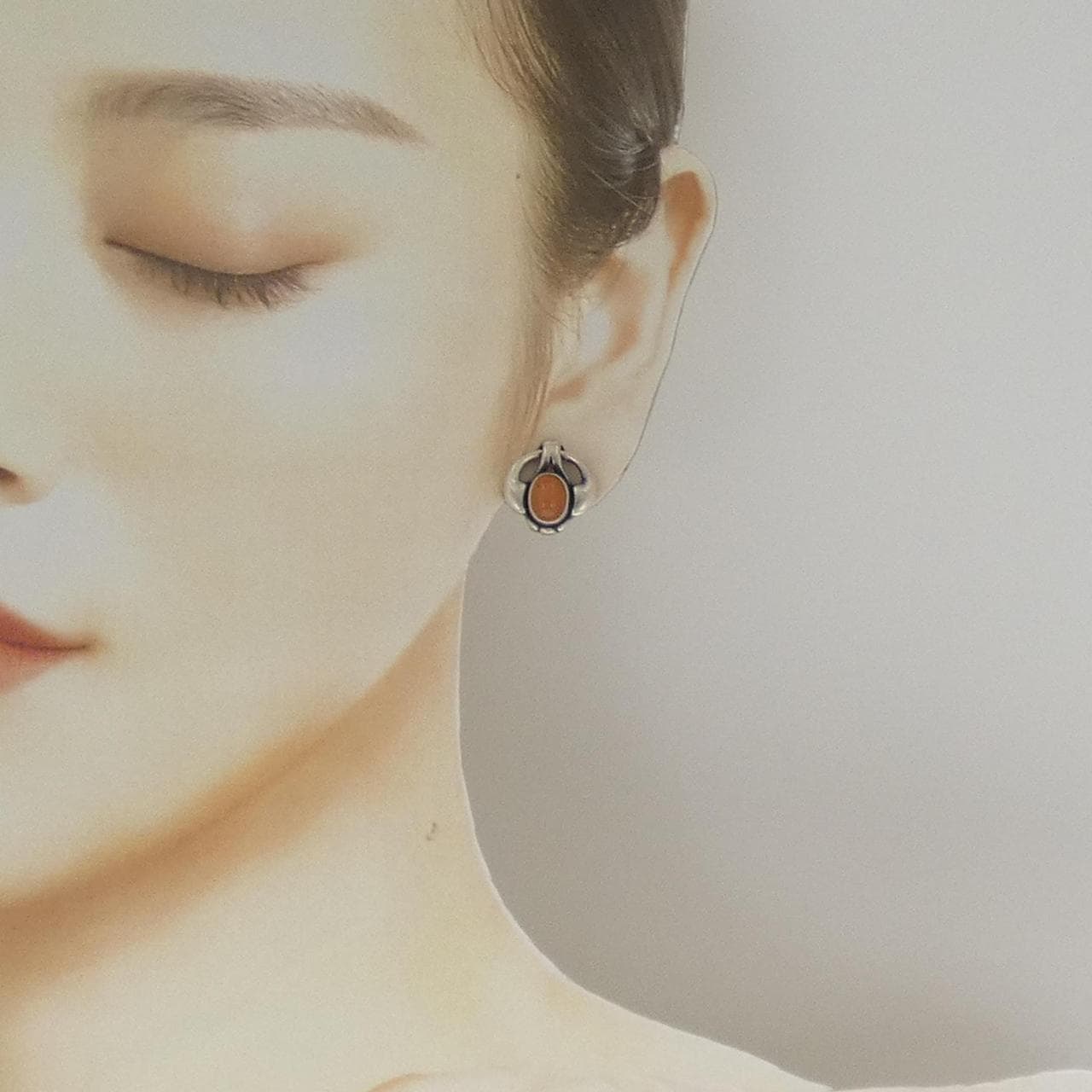 ジョージ ジェンセン ムーンストーン イヤリング