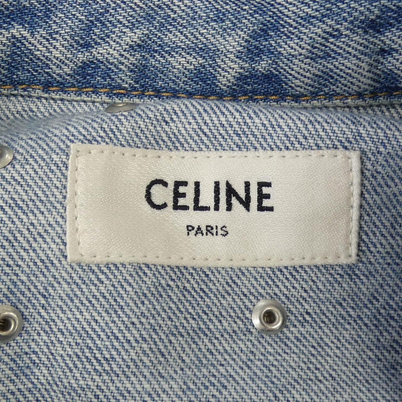 セリーヌ CELINE トラッカースタッズデニムジャケット 2Q245646M エディ期 デニムジャケット