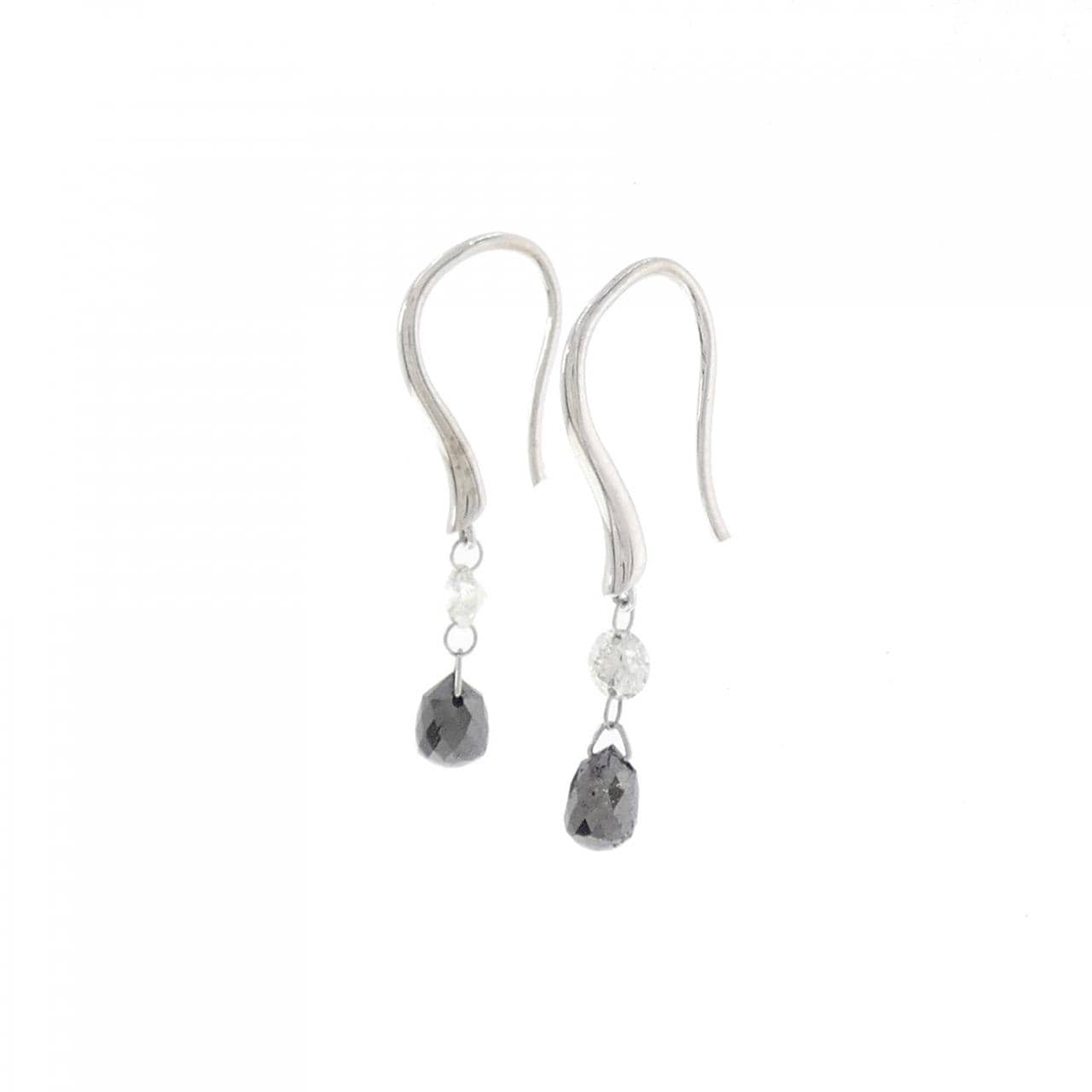 K18WG ダイヤモンド ピアス 0.89CT