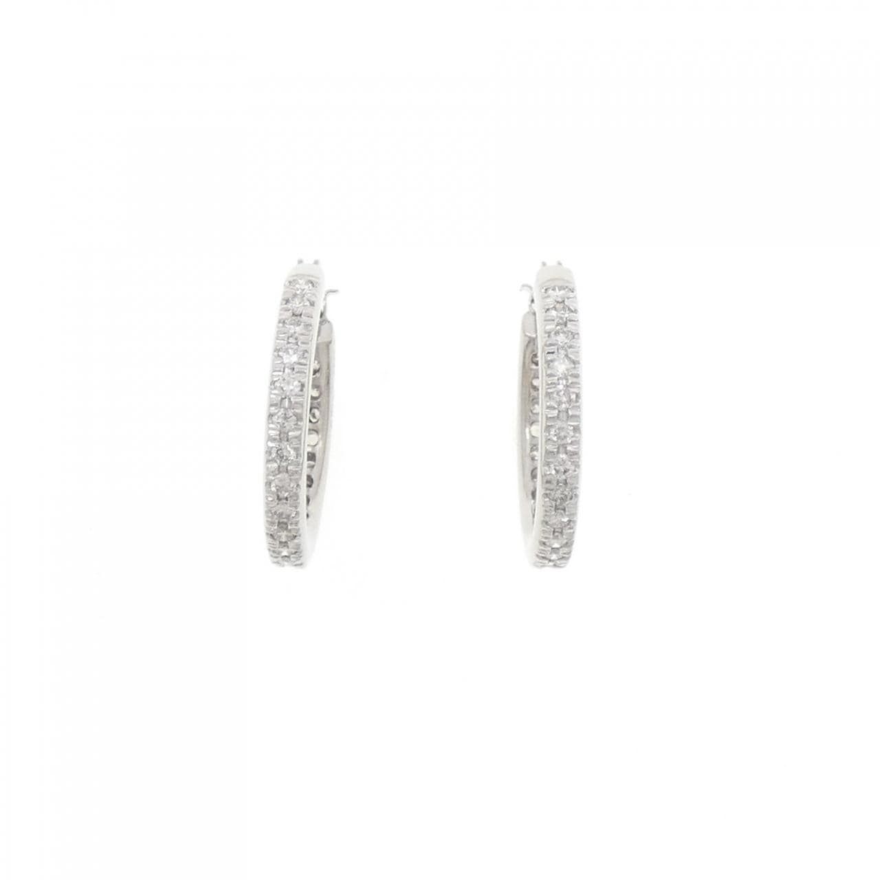 PT900 フープ ダイヤモンド ピアス 0.50CT