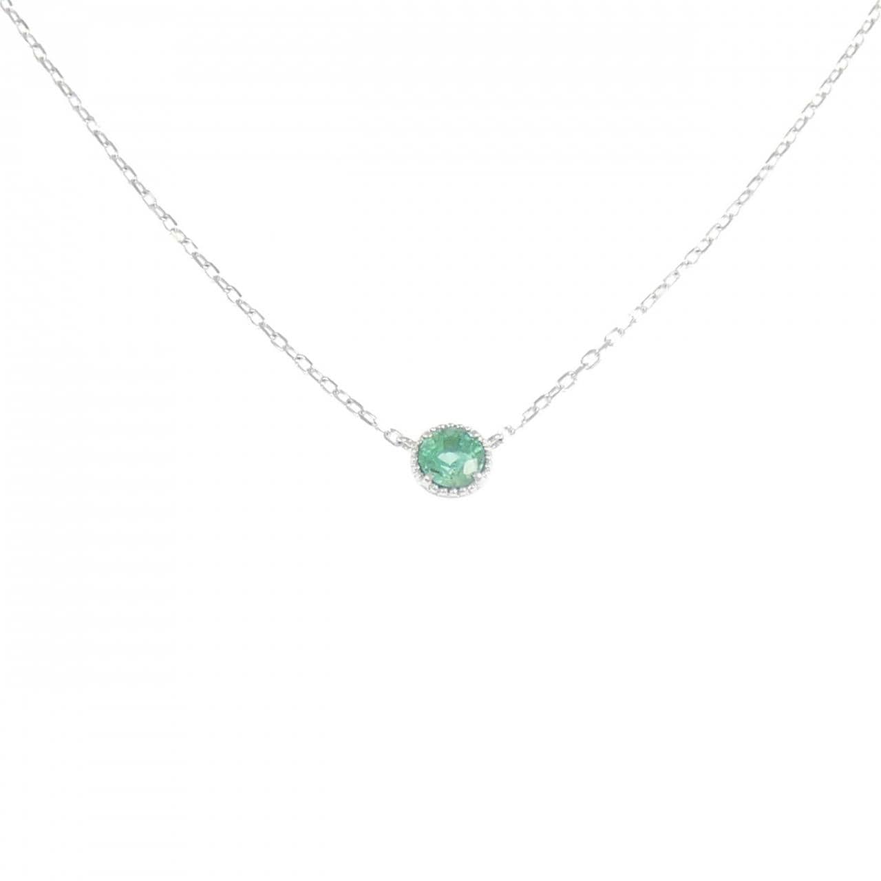 K10WG绿宝石项链