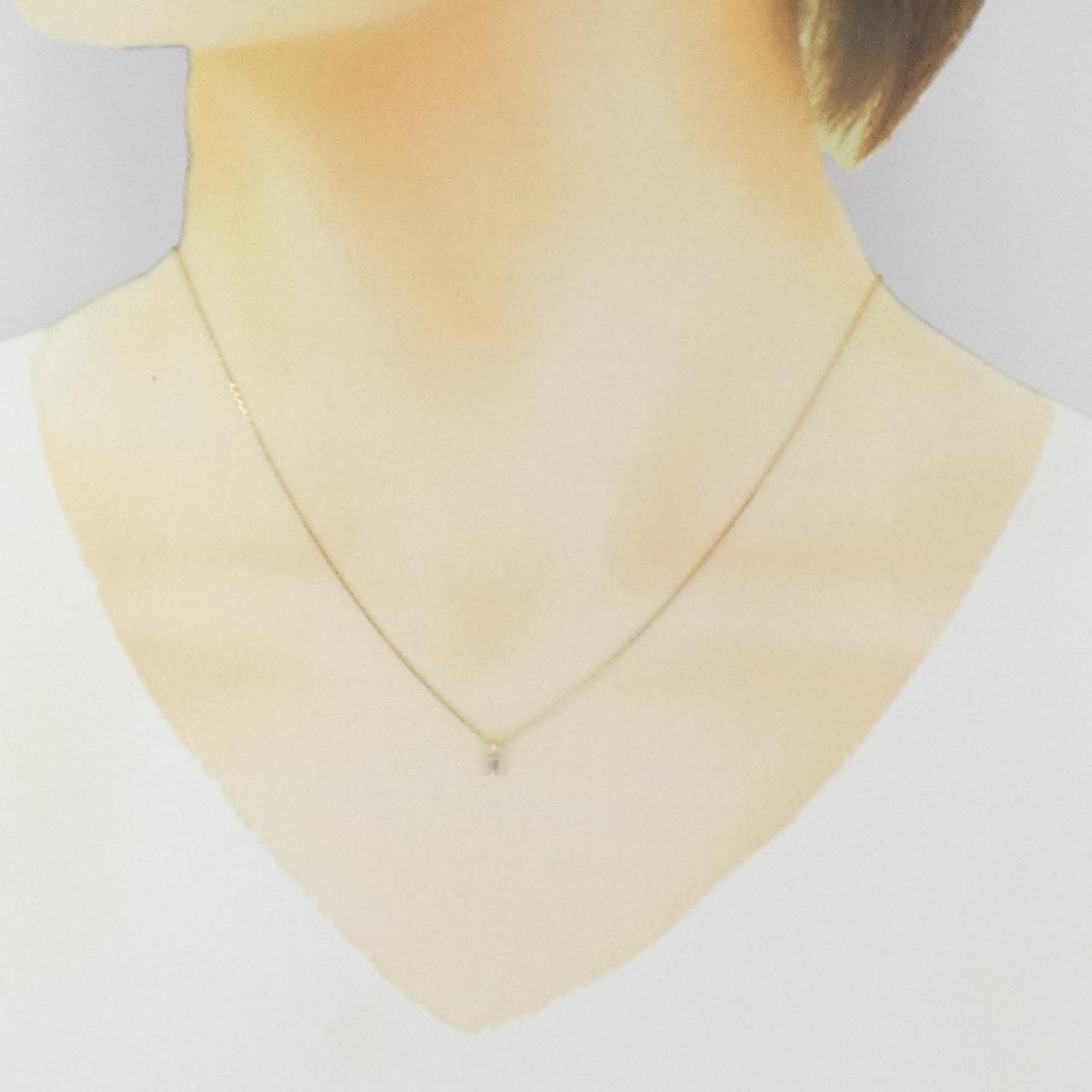 K18YG ダイヤモンド ネックレス 0.08CT