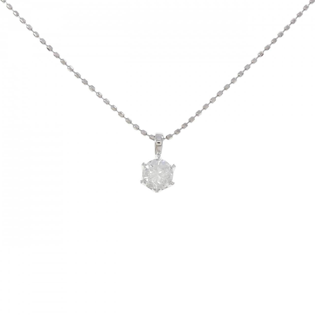 PT900/PT850 ソリティア ダイヤモンド ネックレス 0.31CT