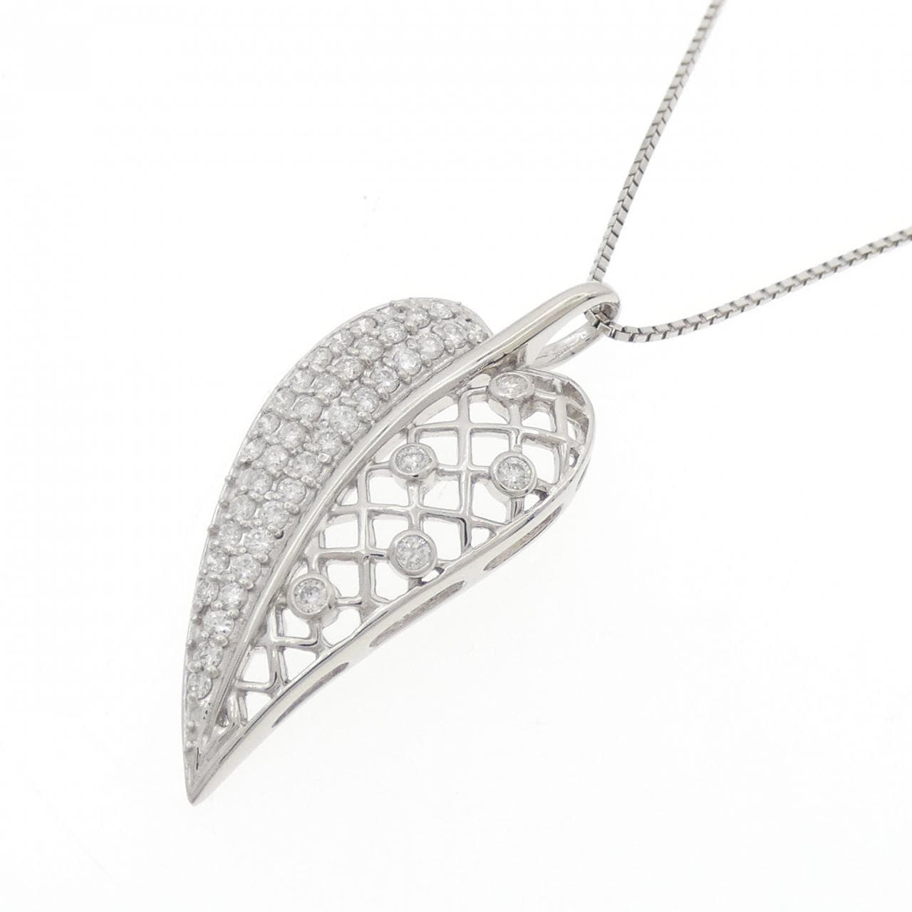 PT900/PT850 リーフ ダイヤモンド ネックレス 0.50CT