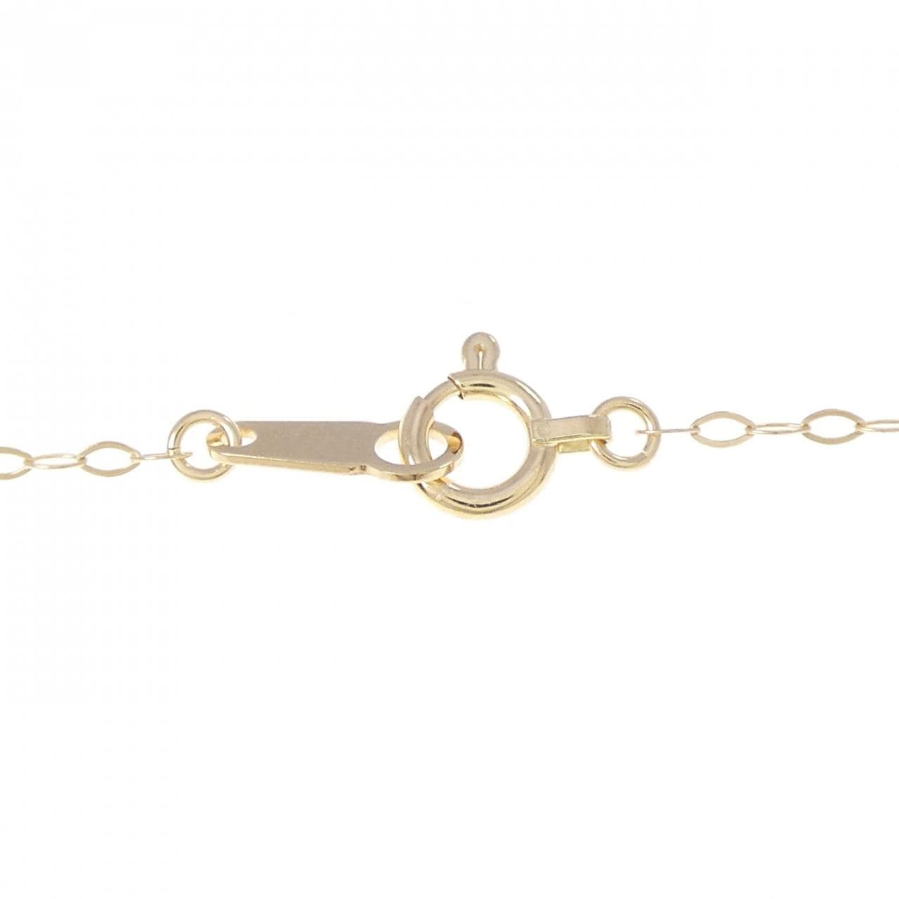 K18YG フラワー ダイヤモンド ネックレス 0.52CT